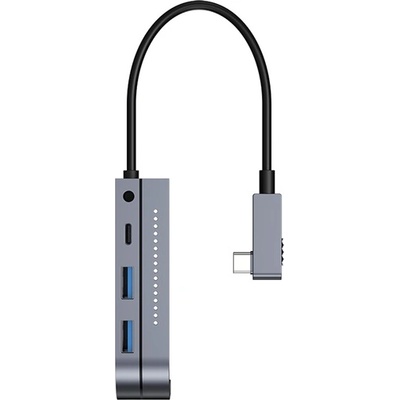 Baseus Bend Angle No. 7 USB Type-C HUB, сив CAHUB-CWJ0G (CAHUB-CWJ0G)