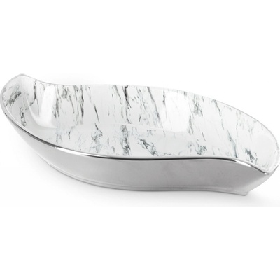 EUROFIRANY DEKORAČNÝ tanier SANA 02 36 x 19 x 6 cm BIELY