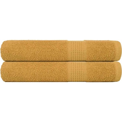 vidaXL Кърпи FROGN 2 бр. Златни 100x200 см 360 г/м2 (136818)