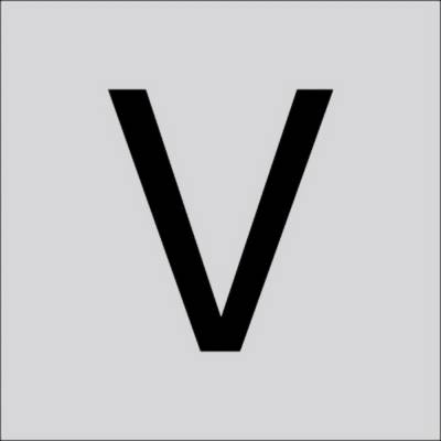 RZB 99223.013.V Veľké písmeno "V" 120 mm 1 ks