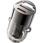 YESIDO Скрита зарядна букса - Yesido Hidden Car Charger (Y68) - USB-A + Type-C, PD30W, алуминий - Черен