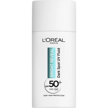 L'Oréal Bright Reveal Dark Spot UV Fluid SPF50+ дневен флуид за лице против тъмни петна и висока uv защита 50 ml унисекс