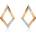 SAVICKI Rhombus обеци: двуцветно злато. диаманти
