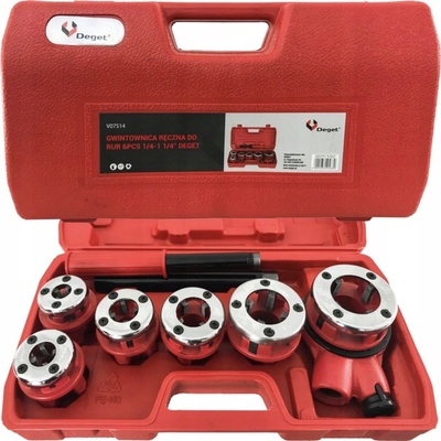 Súprava závitníkov na rúry 6 ks 1/4"-1 1/4", Verke V07514