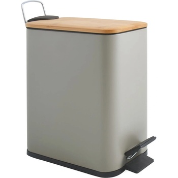 spirella Кафяво-сиво стоманено кошче за боклук с педал 5 l Erik - Spirella (10.22583)