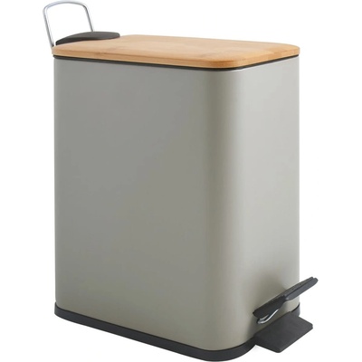 spirella Кафяво-сиво стоманено кошче за боклук с педал 5 l Erik - Spirella (10.22583)