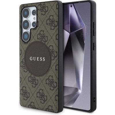 CG Mobile Samsung S25 Ultra GUESS 4G ROUND PATCH CLASSIC LOGO силиконов протектор за телефон, удароустойчив, MagSafe, WINDOW GUHMS25LP4PGRSGW (GUHMS25LP4PGRSGW)