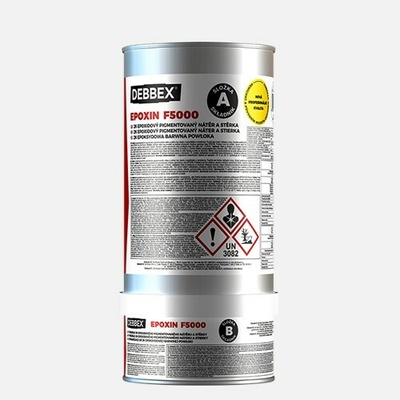 Den Braven EPOXIN F5000 6 kg sada plechovek 5 + 1 kg okenní šedá RAL 7040