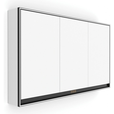 Nimco Zrcadlová skříňka s LED osvětlením po obvodu 120 cm - GAC 10006VX-90, černá