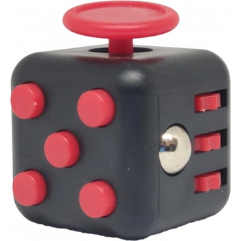 Fidget Cube antistresová kostka černý červený
