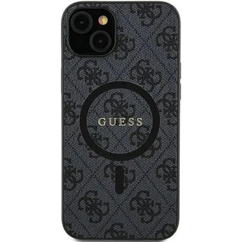 GUESS Кейс Guess 4G Collection Leather Metal Logo MagSafe за Samsung Galaxy S24 Ultra, черен (GUE003572-0)