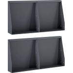 vidaXL Задържащи стени 4 бр. 40 x 12 x 30 см Стомана Антрацит (3449053)