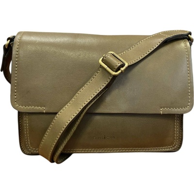 Gianni Conti dámská kožená kabelka přes rameno khaki 4704555 green