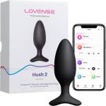 Lovense Hush 2 S - Анален вибратор с управление чрез приложение (38 мм, черен)