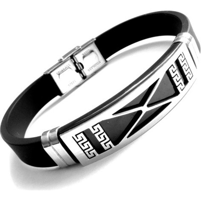 Steel Jewelry náramek z chirurgické oceli a kaučuku NR100222