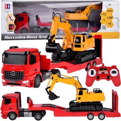 Tomido RC souprava Mercedes Nákladní auto + Návěs Bagr v měřítku 1:26