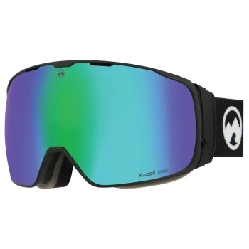 MowMow Маска за ски и сноуборд MowMow Icon M/L с черна рамка и зелено/синя X-celLens плака (MMG-TM94)