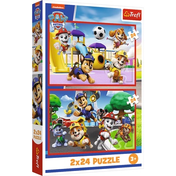 Trefl - Puzzle 2x24 Paw Patrol: Doggy day of fun - 1 - 39 piese