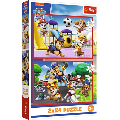 Trefl - Puzzle 2x24 Paw Patrol: Doggy day of fun - 1 - 39 piese