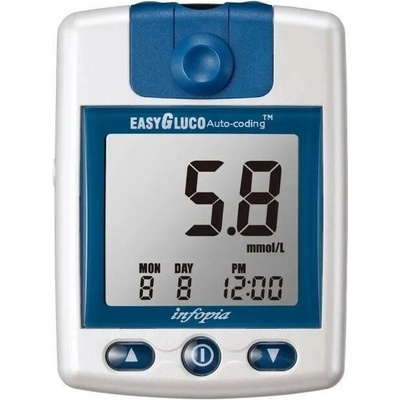 EasyGluco Auto-Coding glukometr + autolanceta, 25 ks lancet, 25 ks testovacích proužků