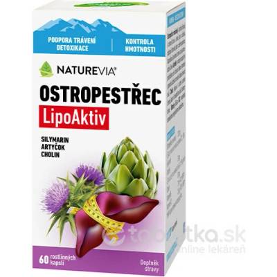 NatureVia Pestrec mariánsky LipoAktiv 60 kapsúl