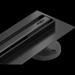 Mexen Flat 360° Slim въртящ се линеен сифон 180 см, черен - 1741180 (1741180)