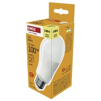 Emos LED žárovka Basic A60 / E27 / 15,3W (100 W) / 1521 lm /