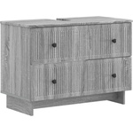 vidaXL Шкаф за мивка в баня EDE Сив Сонома 82 x 41 x 59 см (895921)