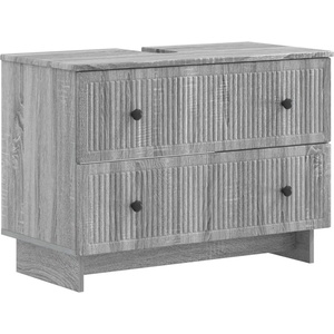 vidaXL Шкаф за мивка в баня EDE Сив Сонома 82 x 41 x 59 см (895921)