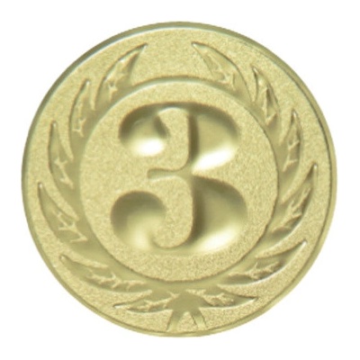 SABE Emblém číslice 3 EM63 bronzová 25 mm