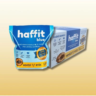 Haffit Blue hovězí s rýží 7,5 kg