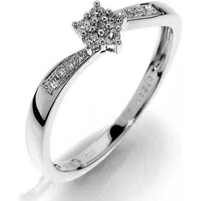 Zlatnictví Zlatíčko Prsten z bílého zlata s diamanty Gems elegant Dagmar 990.386-1218