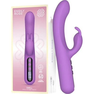 Engily Ross Swell - акумулаторен, цифров вибратор с клиторен стимулатор (лилав)