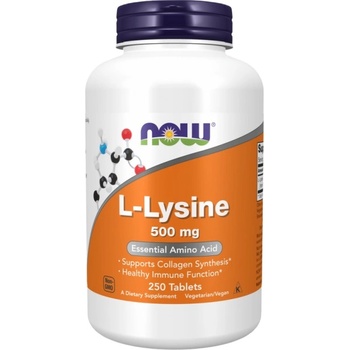 Image 1 of NOW L-Lysine 500 mg [250 Таблетки]