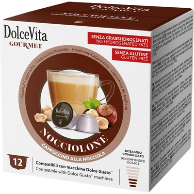 Dolce Vita Cappuccino Lieskový Orech do Dolce Gusto 12 kapsúl