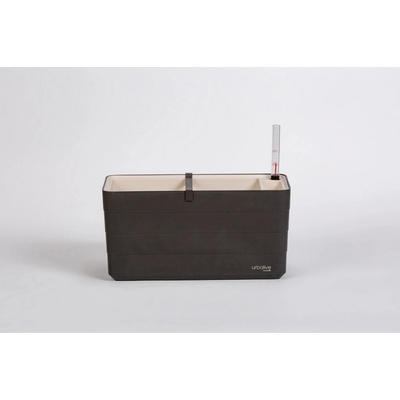 Plastia Samozavlažovací truhlík Berberis antracit + béžová 19,7 x 39,5 x 19,5 cm