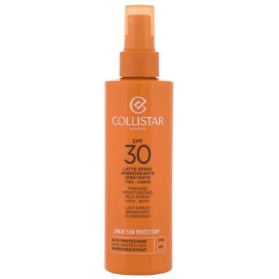 Collistar Smart Sun Protection Tanning Moisturizing Milk Spray SPF30 слънцезащитен спрей за тяло и лице 200 ml