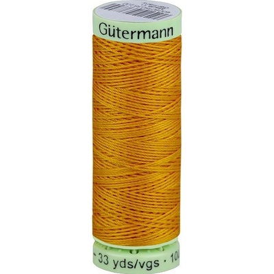 Polyesterové nitě Gütermann Jeans návin 30 m, střední, 412 hořčicová tmavá