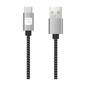 Techly USB 2.0 Type-C to Type-A Cable 2m 3A Fast Charging in Braided Sleeve