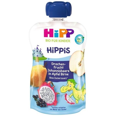 Hipp BIO Hippies Jablko-Hruška-Dračie ovocie-Čierne ríbezle 100 g