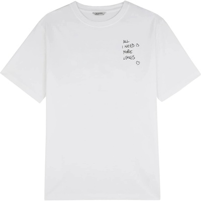 Scalpers Тениска 'Flower' бяло, размер XXL
