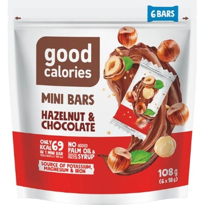 Good calories mini kocky hazelnut chocolate 6x18g -108g (GC190)