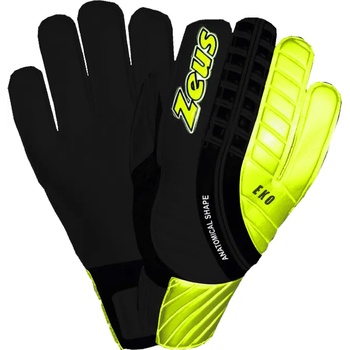 Zeus Вратарски ръкавици Zeus Eko Goalkeepers Gloves black neon yellow