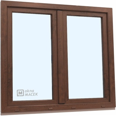 KNIPPING Plastové okno - 70 AD, 1500x1500 mm, O+OS klapačka, ořech Barva, imitace: ořech/bílá (jednostranně)
