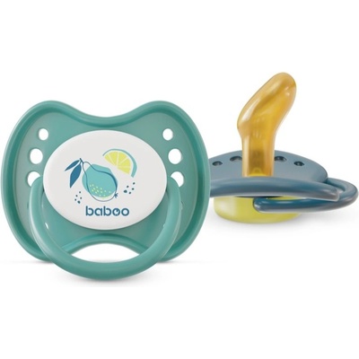 Baboo Soothers Orthodontic Latex with Case dudlík Lagoon Fiesta 2 ks