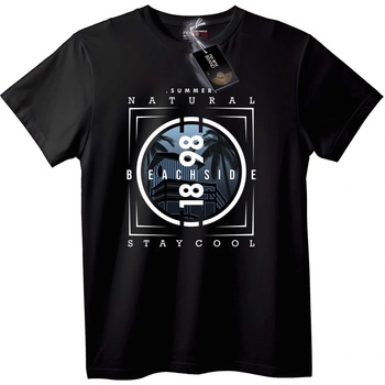 NOONEBRAND Тениска Лятно крайбрежие 8981 - 2XL, Black