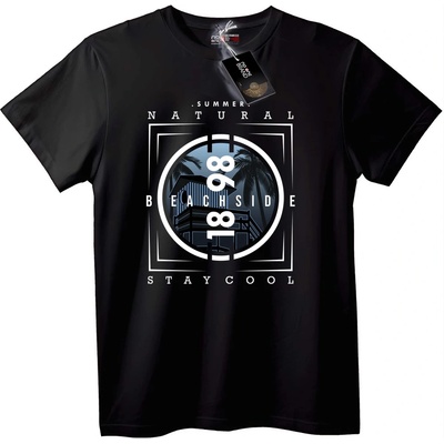 NOONEBRAND Тениска Лятно крайбрежие 8981 - 2XL, Black