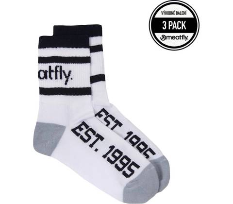 Meatfly Basic Long 3 Pack B White