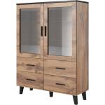 Cama meble Витрина Cama LOTTA 2D4D дъб вотан + черен мат (LOTTA WIT WOT)