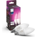 Philips Hue White and Color Ambiance Bluetooth LED žárovka E14 set 2ks 8719514356719 2x4W 2x470lm 2000-6500K RGB